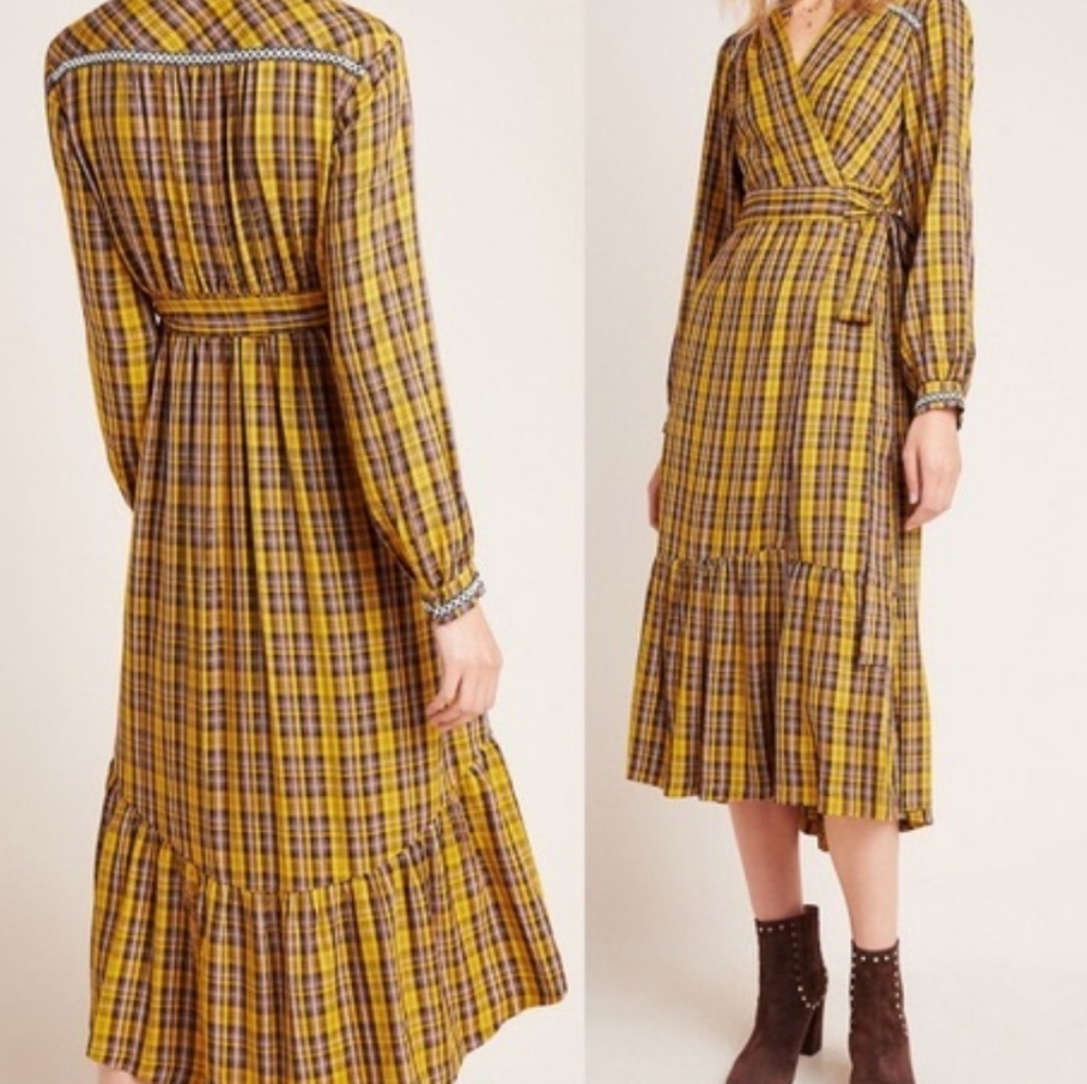 Anthropologie Dalton Plaid Dress